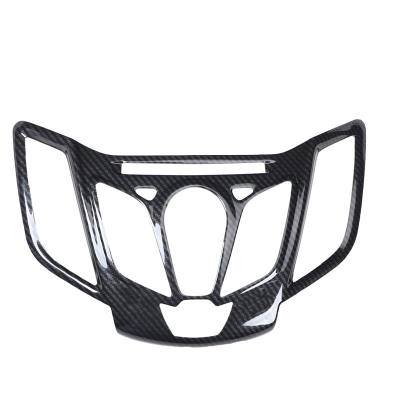 For Ford Fiesta 2009-2013 Carbon Fiber Gear Shift Panel Door Handle Bowl Steering Wheel Multimedia Knob Trim Sticker