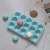 Silikonová forma Nepřilnavá Snadné vyjímání Hladký povrch Potravinářská Žáruvzdorná Pečení 15 otvorů Polokoule Silikonová forma na pečení pro domácnost