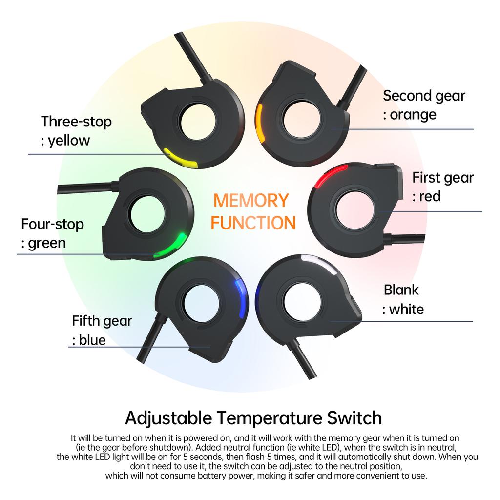 Motorcycles Heated Handlebar Grips Electric Hot Heated Grips Motorbike Heated Hand Grips Handlebar Warmer Memory