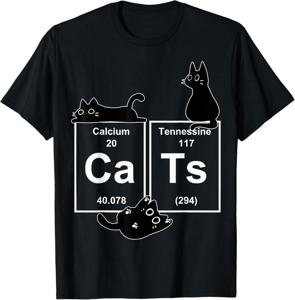 Cat Chemistry Periodic Table Funny Gifts Cat Dad Cat Mom Tshirt Couple Y2k Personalized Clothing Graphic Tee
