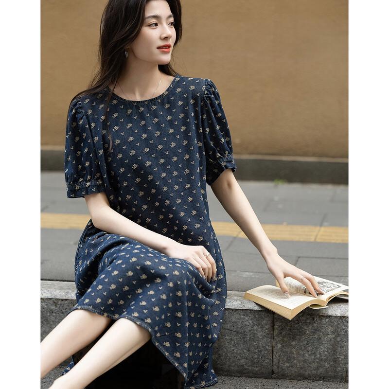 Женское ретро-платье Demanar из денима для миниатюрных S