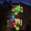 1PC Colorful Gradient Garden LED Wind Chimes Decorated Solar Hummingbird Landscape Garden Lights Decorated Atmosphere