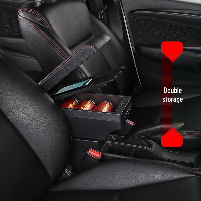 FIESTA Center Console Armrest Storage Box: Car Accessories for Interior Modification