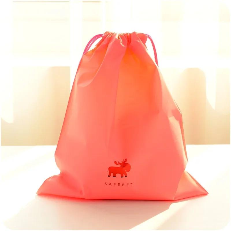 Cartoon Printed Storage Bag Nylon Waterproof Drawstring Pouch Multi-functional Portable Durable Shoes Underwear Travel Sport Bag