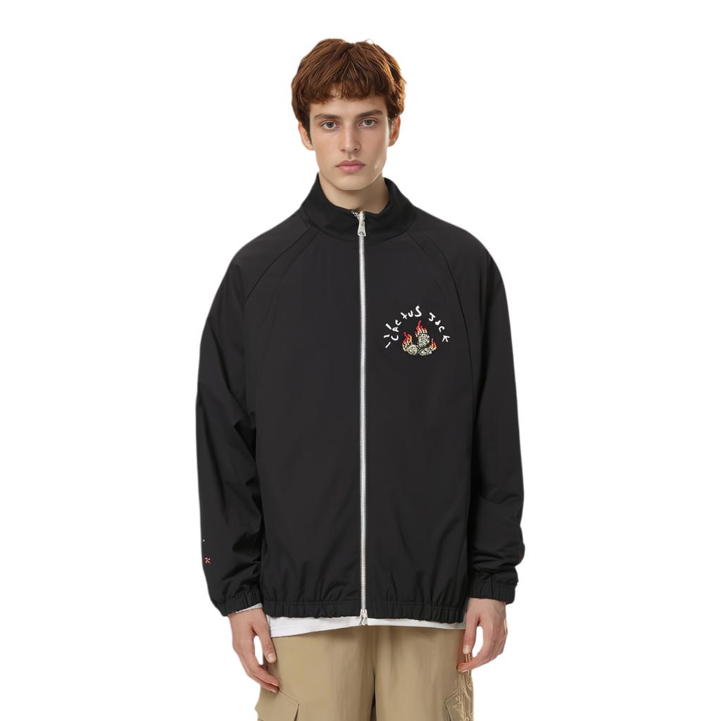 Jordan X Travis Scott Giacca con Zip a Collo Alto con Stampa Pistola a Spruzzo con Strass Uomo Giacche Nero DO4096-010
