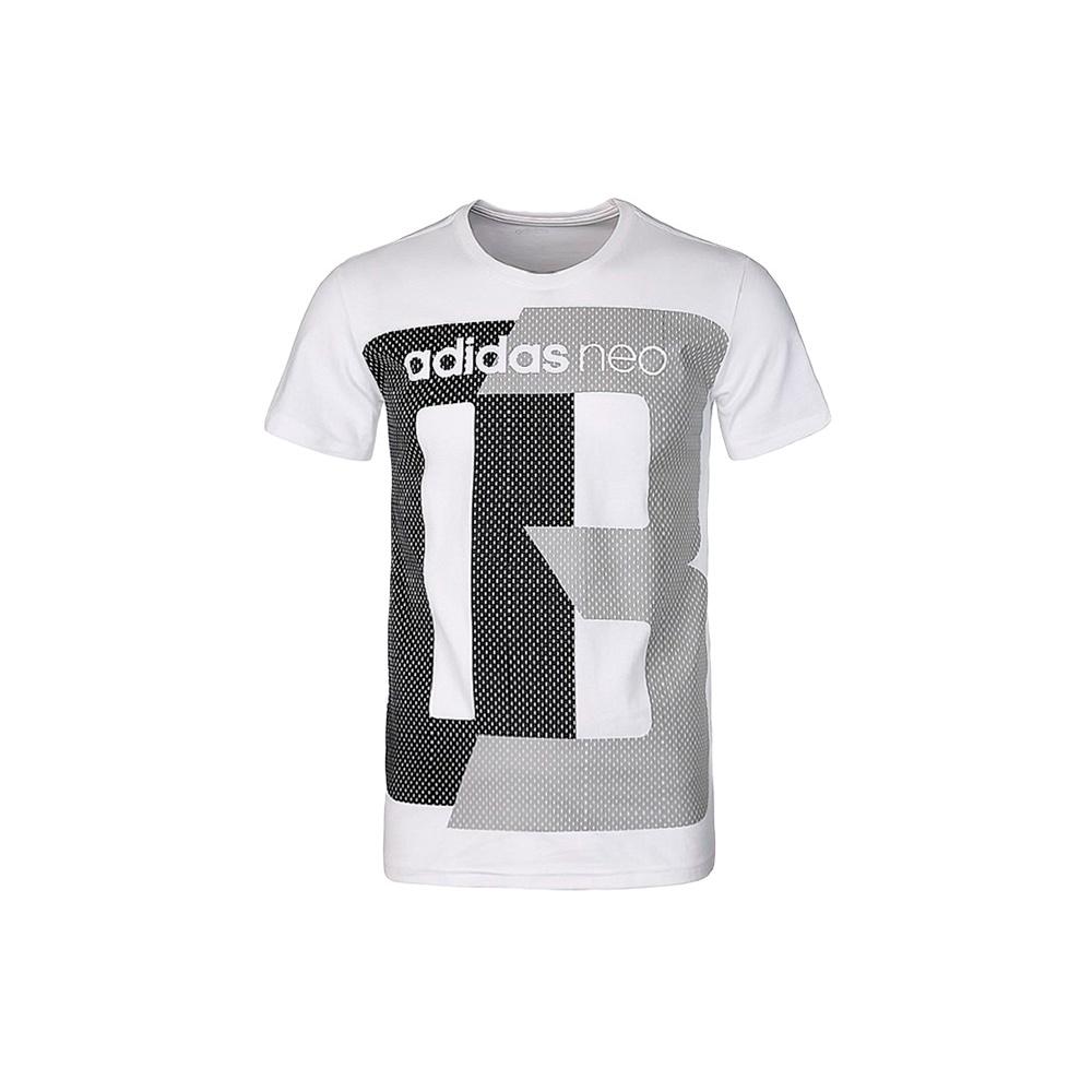 adidas neo M Fav Tshirt Printing Casual Sports Short Sleeve White Men s CV6936 XXL