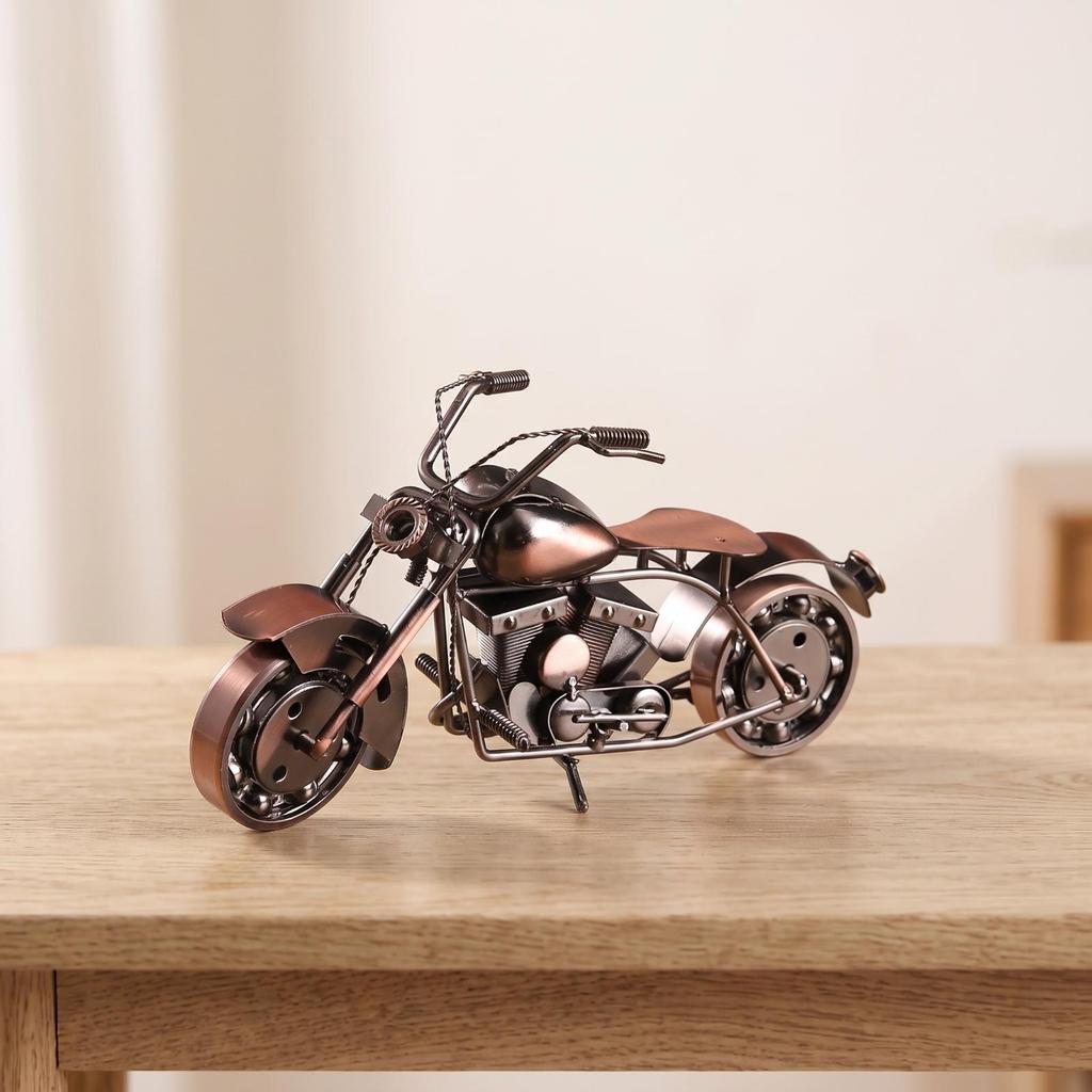 Retro Model Motocykla Figurka Przemysłowego Motocykla Rękodzieło na Półkę