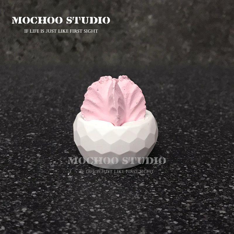 Succulent Potted Cactus Hand-Made Aromatherapy Car Decoration Pink Succulent Potted Plant
