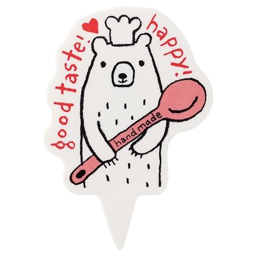 

HEADS Glutton Bear Cake Picks, Made in Japan, 3.5 x 5cm, 100 count, GLB-PC1