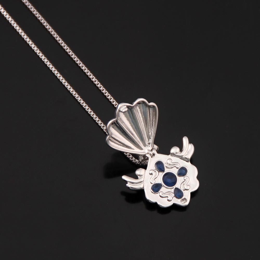 Colar Melody da Sereia Pingente de Desenho Animado Com Concha Multicolorida Para Fãs de Anime