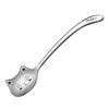 Cat Face Coffee Spoon, 304 Stainless Steel Cute Hanging Spoon with Curved Tail, Long Handle, Stirring Spoon for Mug Cup, Coffee Milk Tea Dessert Gift