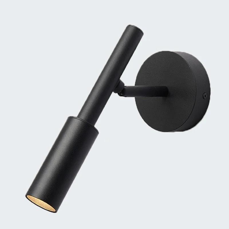 Adjustable LED Wall Lights  Black/White Bedside Lamp Nordic Creative Reading Infinite Wall Light Bedroom Bed Reading Light