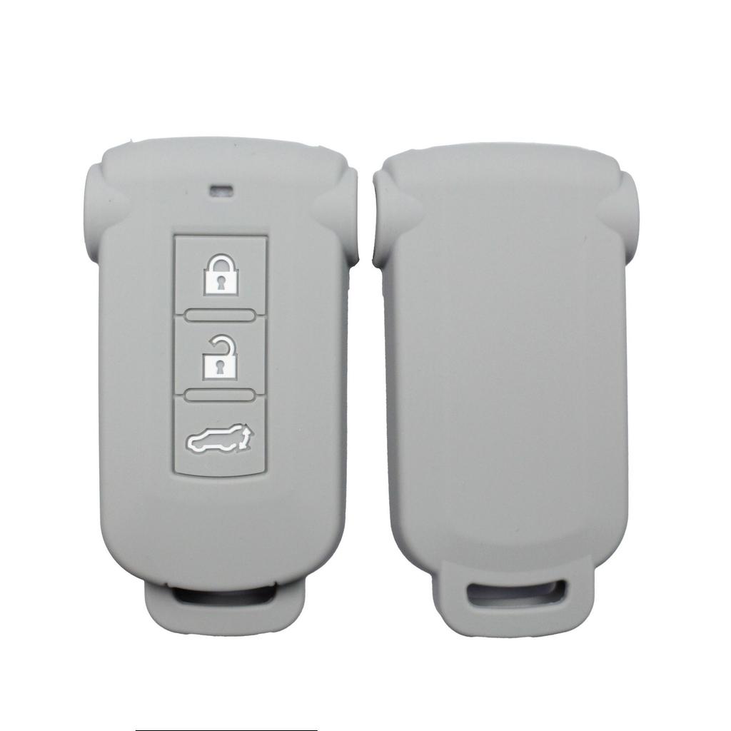 Label-free silicone key cover for Mitsubishi remote control 3-key key case GAC Mitsubishi Outlander Pajero Jinxuan