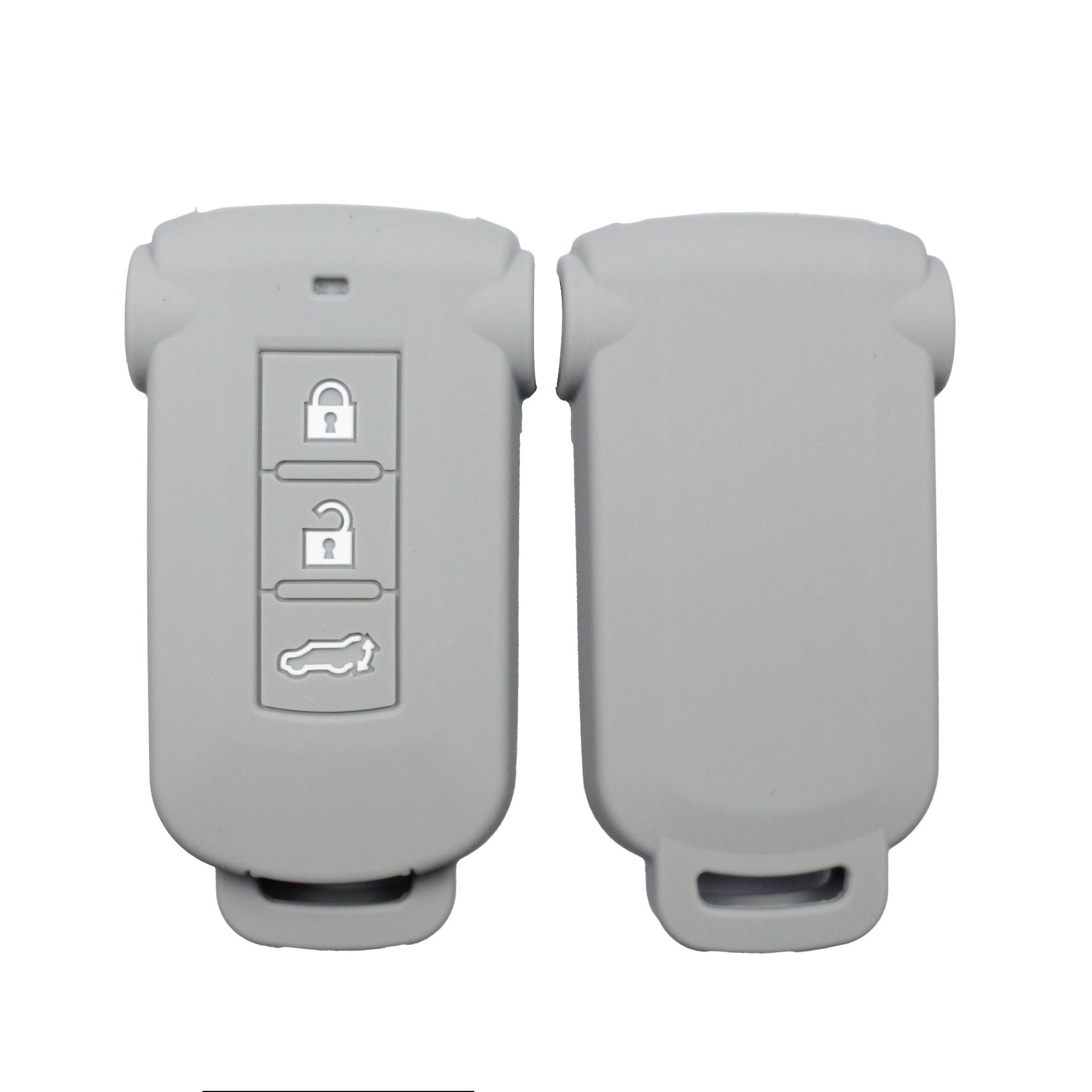 

Label-free silicone key cover for Mitsubishi remote control 3-key key case GAC Mitsubishi Outlander Pajero Jinxuan сірий