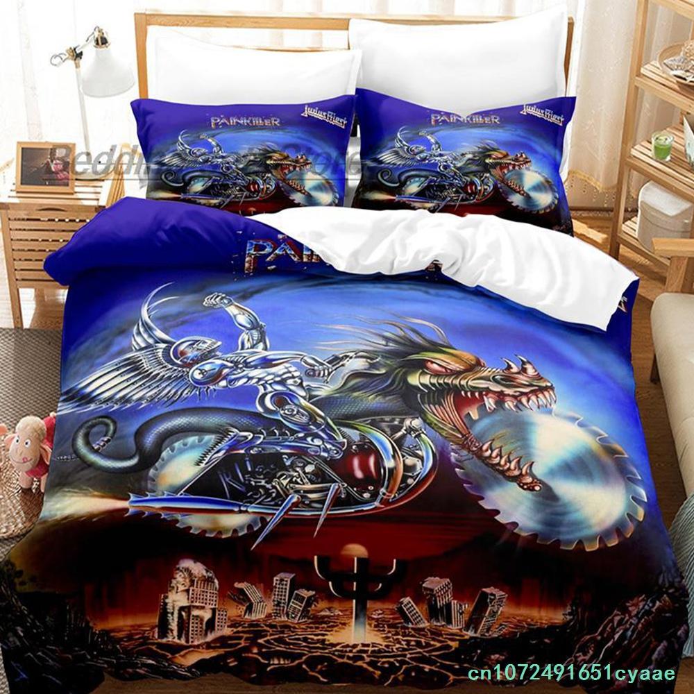 Judas Priest Bedding Set Single Twin Full Queen King Size Bed Set Aldult Kid Bedroom Duvetcover Sets 3D Print Bed Sheet Set