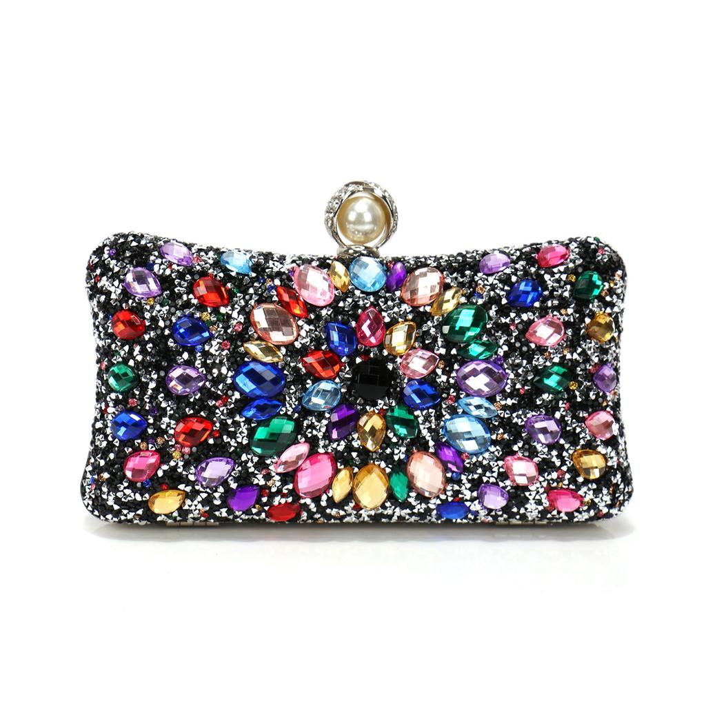 Acrylic Diamonds Evening Bags Party Wedding Clutch Rhinestones  Design Chain Shoulder Handbags