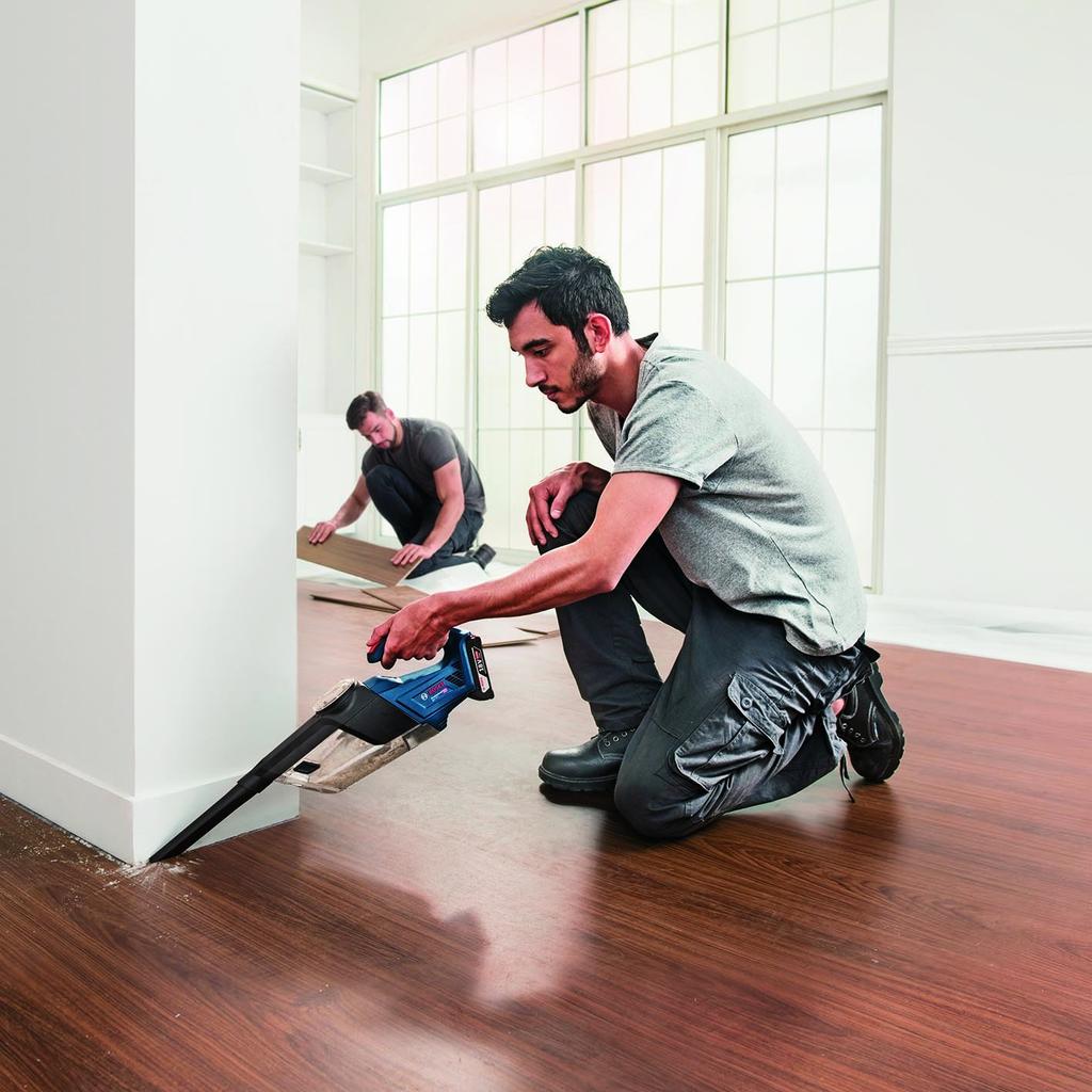 Bosch Professional 18V Cordless Stick Vacuum Cleaner with Powerful Suction and Easy Dust Disposal Charger Sold (Body Only, Separately) GAS18V-1H