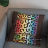 2D Leopard Art: Geometric Design Cushion Cover Pattern Cushion Cover Suitable For Sofa Bedroom Car Pillow Cover
