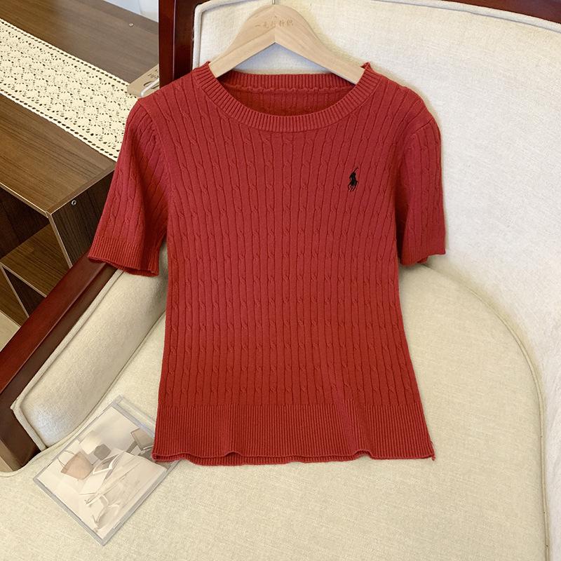 Got Now Dames Vest met Korte Mouwen in Kabelssteek - Zacht, Huidvriendelijk, Ademend Katoen voor Lente/Zomer One Size wijnrode kleur
