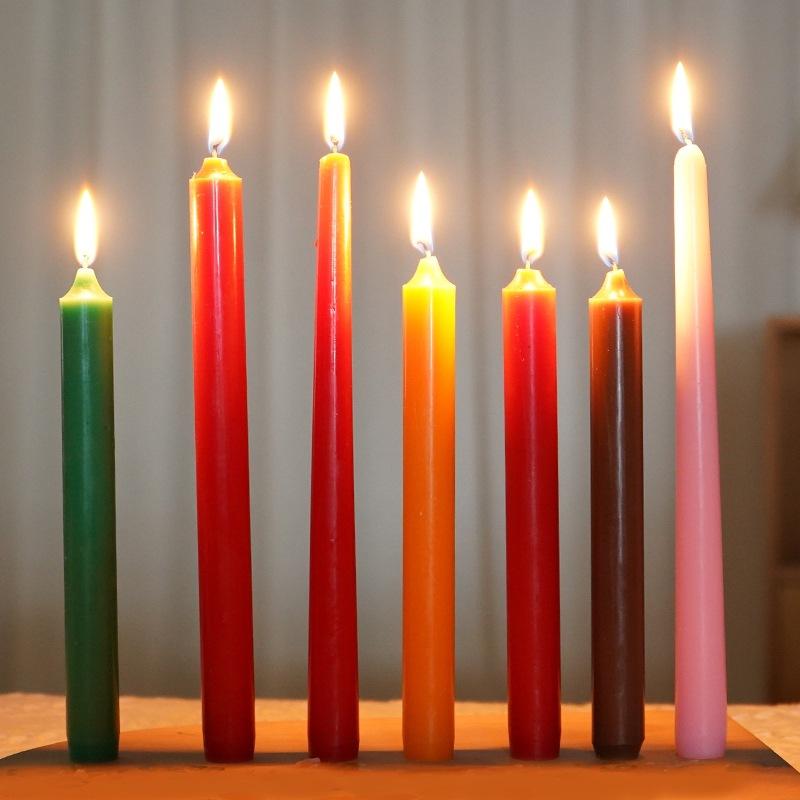 European Style Tasteless Pole Wax Romantic Wedding Colorful Long Pole Candle Home Confession Proposal Candlelight Dinner Candle