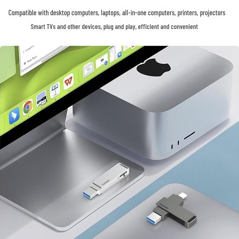 Lenovo Metal Dual-Interface USB 3.2 Type-C Flash Drive