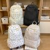 New Backpack Female Korean College Students Small Floral Literary and Art Fan Schoolbag Ins College Style Casual Backpack