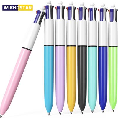 1 Pieza Bolígrafo Multicolor 4 en 1, Punta Media 1.0mm Retráctil Bolígrafo de Colores para Oficina de Negocios, Estudiante, Médico Enfermera ect