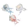 Wedding Bouquets for Bride Soft Ribbon Bridal Bridesmaid Holding Flowers Artificial Rose for Wedding