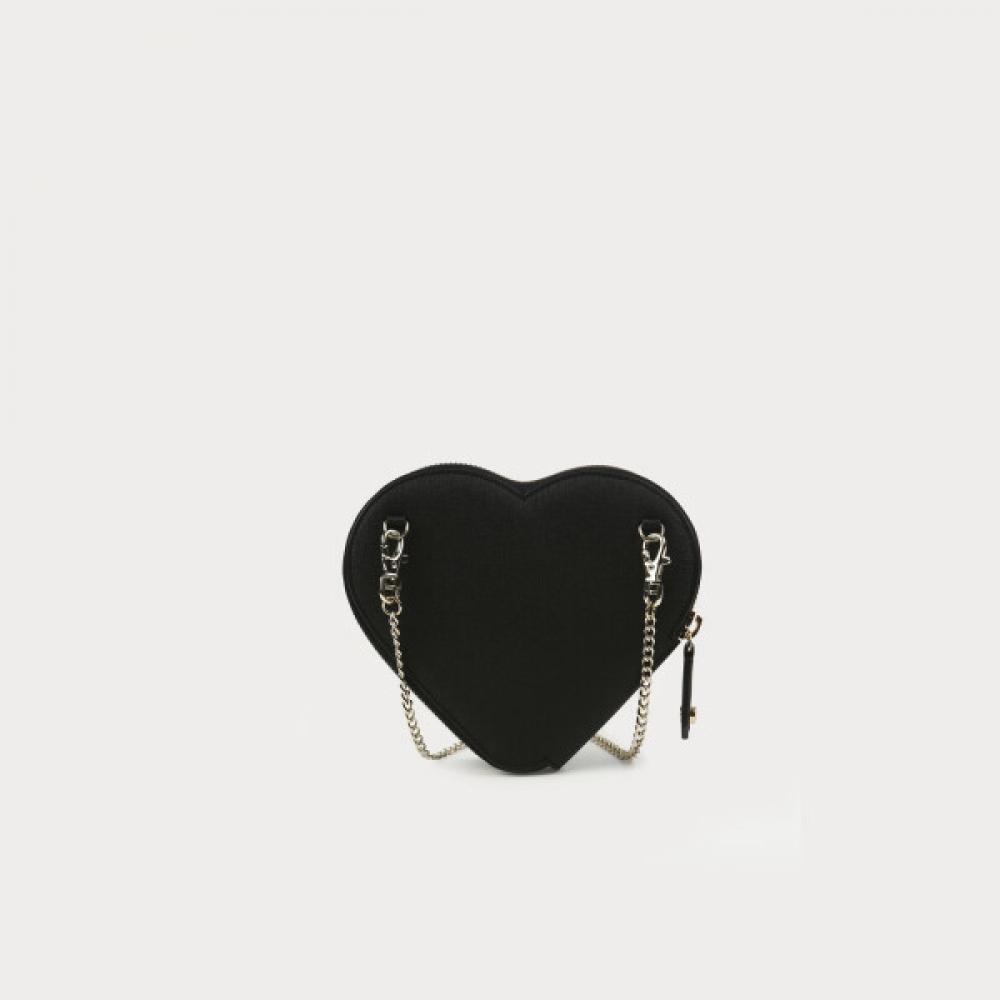 Vivienne Westwood Direct Import Saffiano New Heart Cross Bag Black