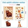 8/16/24PCS Children DIY Puzzle Sticker 8 Animals Make A Face Funny Assemble Jigsaw Stickers Kids Educational Toys