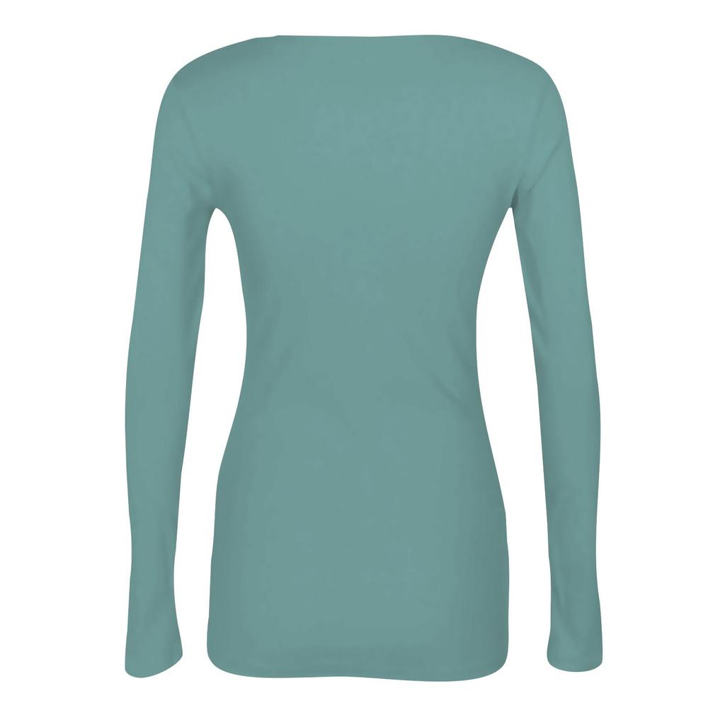 Women's And Spring Slim Bottom T-shirt Fashion Casual Color Round Neck Pullover Long Sleeve Top