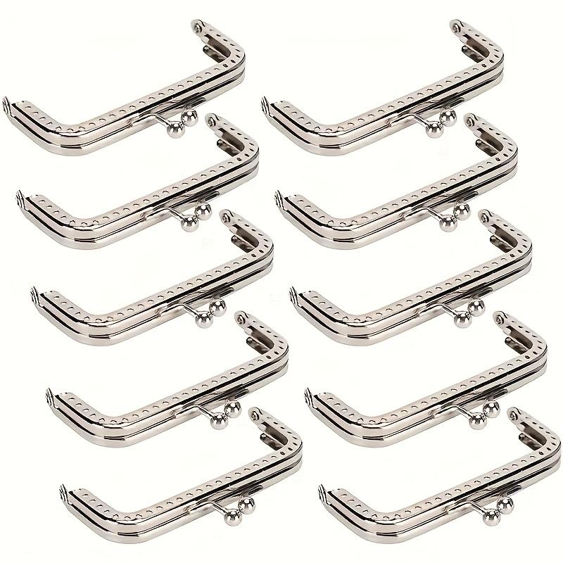 0 Stück Glatter Metallverschluss Geldbörsenschnalle - Legierung Quadratischer Rahmen für Häkeltaschen, DIY Handwerk Taschenverschlusswerkzeug