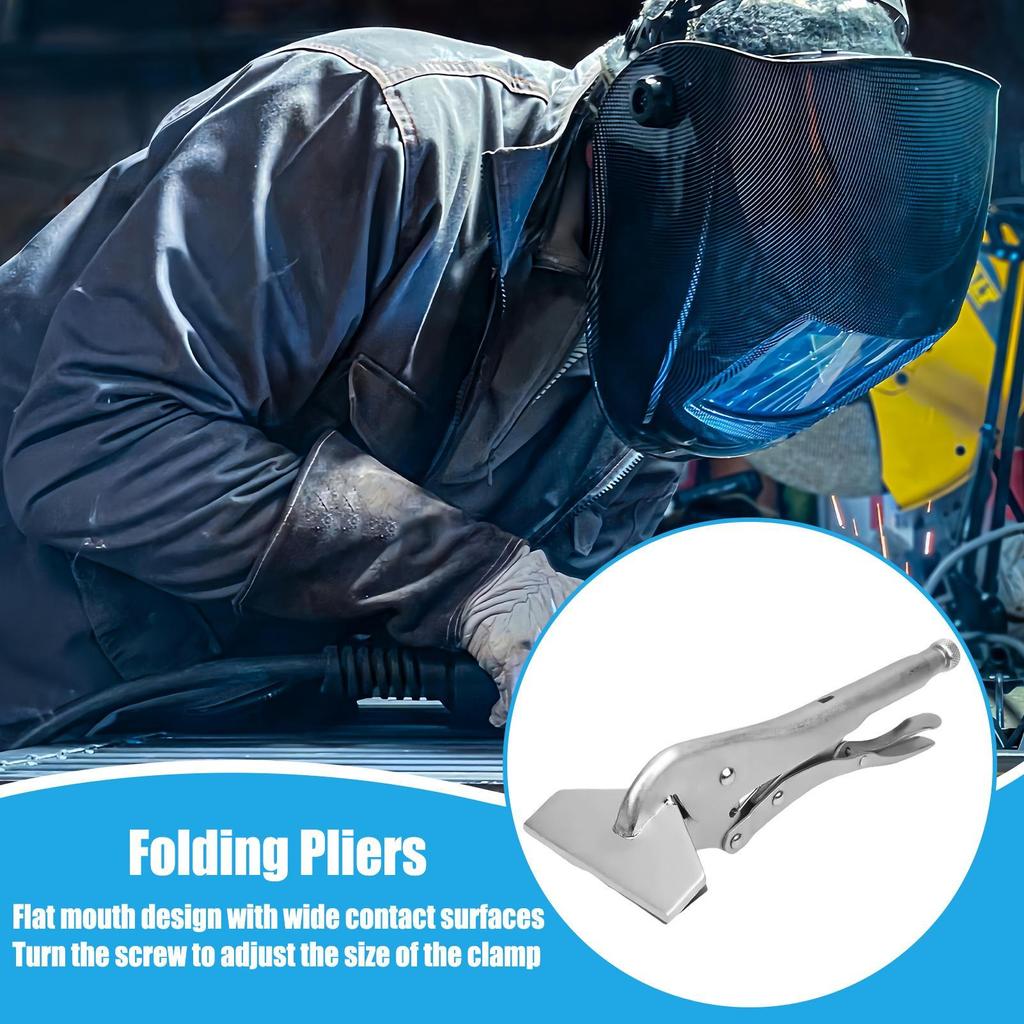 Pocket Pliers Locking Sheet Metal Clamp 10Inch Adjustable Non Slip Foldable Tools For Professional Home Electrical Work