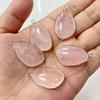 2pcs 20x30mm Natural Crystal Gem Mineral Stone Pendant Charm For Making Necklace Earrings Jewelry Silver Color Border