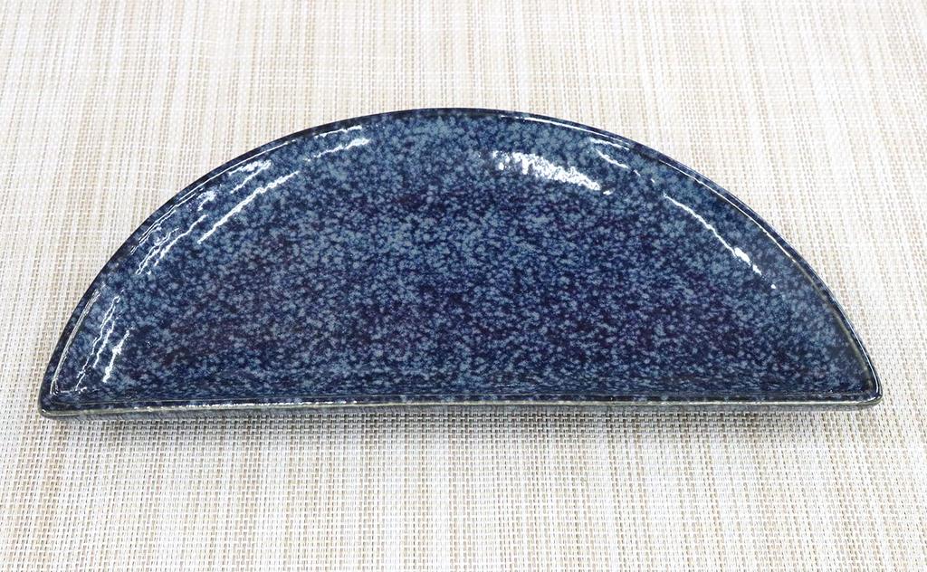 Mino-Keramik Japanische Café-Serie [Halbmond-Teller] Shin Awayuki (Für dich: H2,7 x B27 x T13cm) 10er-Set