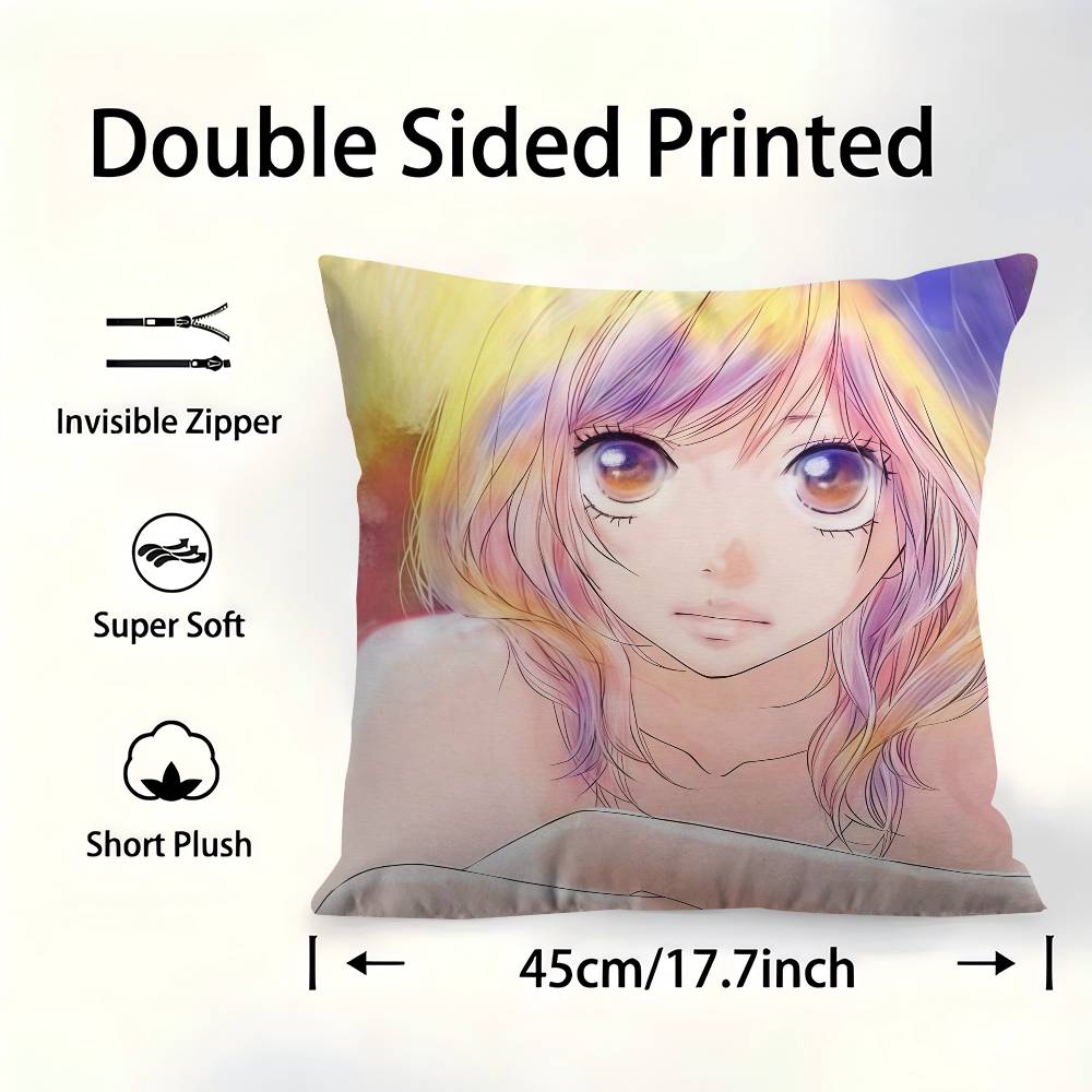 Blue Spring Ride Personalized Pillow Dust Cover Bedroom Kids Party Decoration Pillowcase Birthday Children Gift