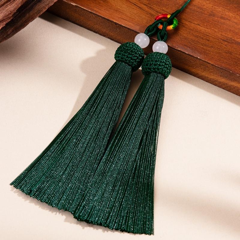Lightweight Keychain with Double Tassels Multipurpose Vertical Tassels Decoration for Keys Purses Backpacks