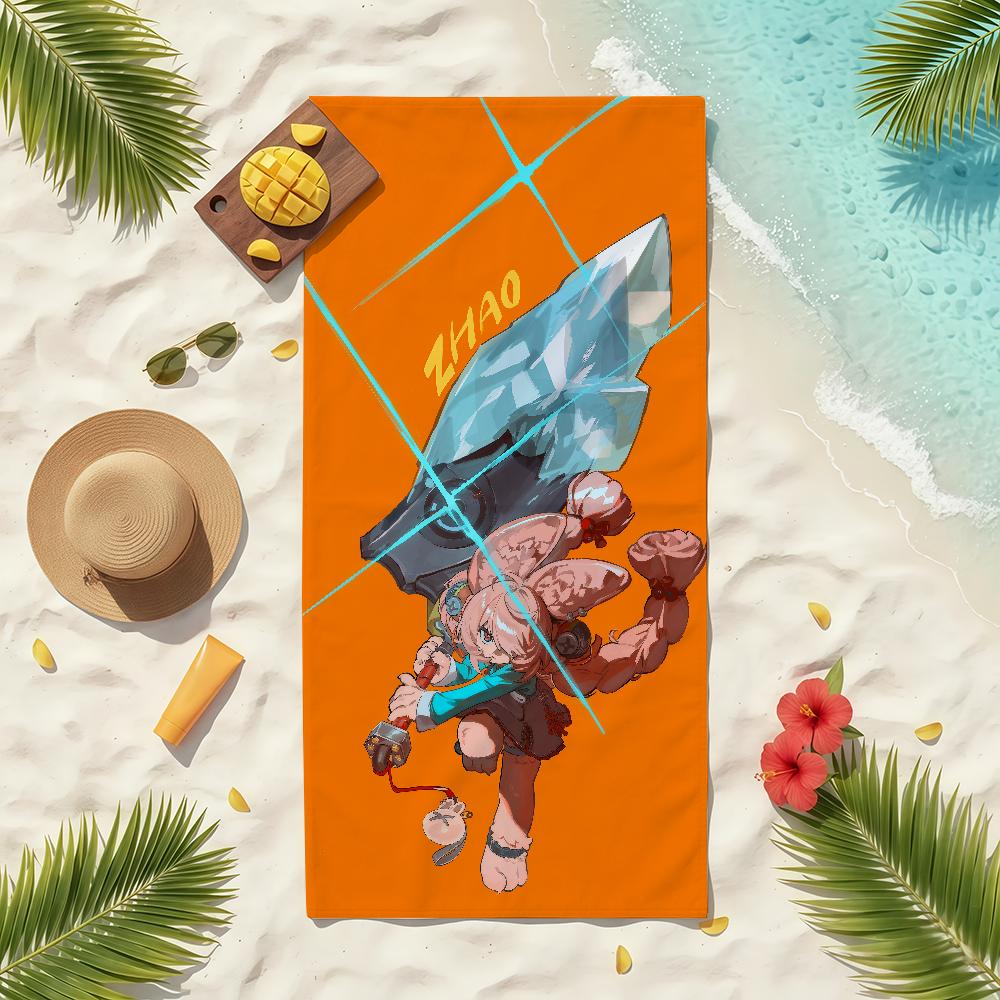 Zenless Zone Zero Zhao Towel Soft Pool Gift For Travel Gym Shower Camping Quick Dry Sports Beach Towels