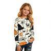 Children's Halloween Print Long Sleeve Neck T-Shirt for Boys Girls