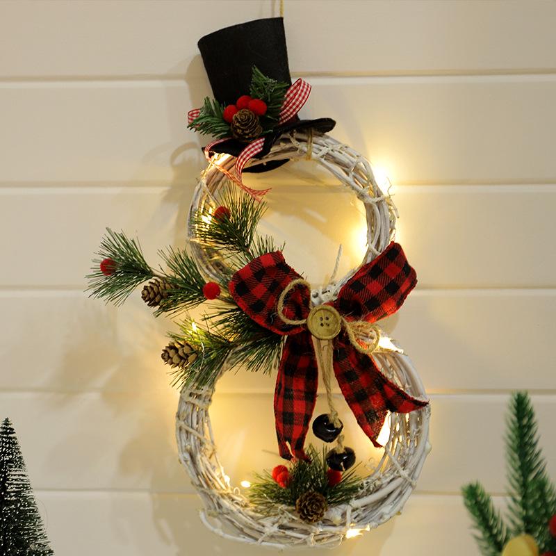 Ghirlanda di Vite di Natale a LED: Ciondolo da appendere alla porta con luci a filo per decorazione festiva della casa
