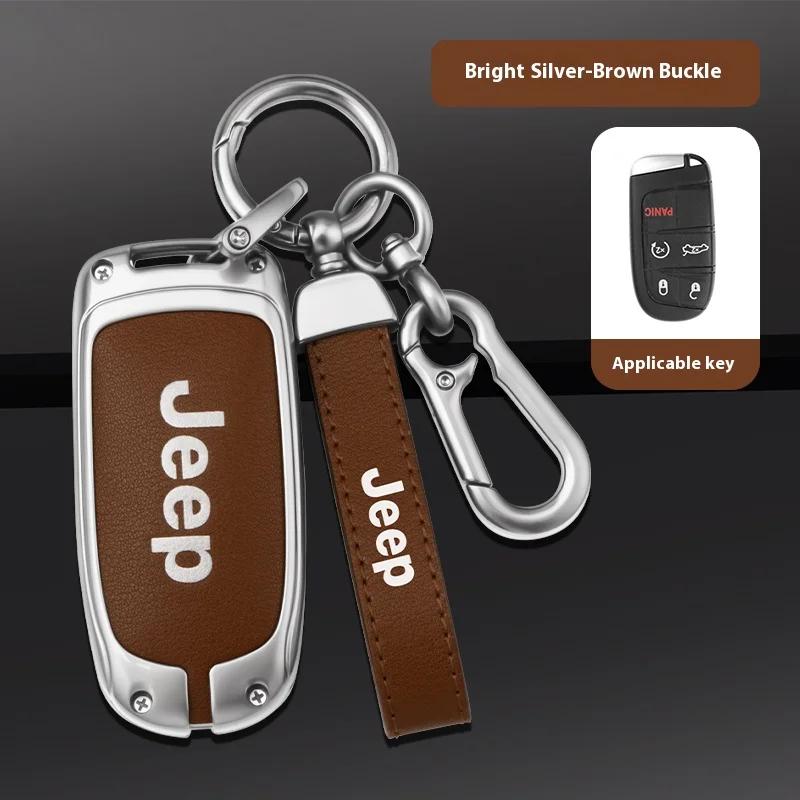 Dla samochodu Jeep Aluminiowe Etui na Kluczyki Torba na Kluczyki Brelok Obudowa Jeep Commander Compass Gladiator Wagoneer Grand Cherokee Wrangler JK Rene