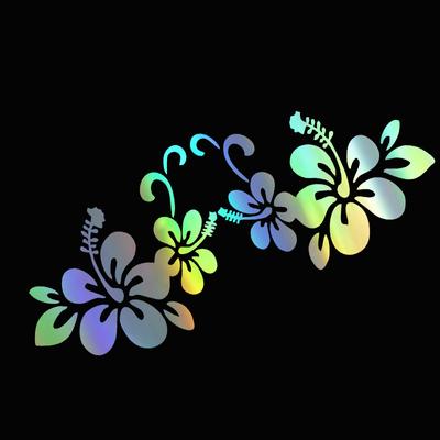 Adesivo Auto 20*8cm Adesivi Fiori Porta Finestrino Auto Riflettente Laser Moto Car Styling Adesivi 3D
