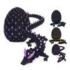 3D Printed Dragon Egg Figurine Movable Joints Luminous Loong Figure Fidget Toy Dragon Egg with Articulated Dragon Inside Decoration Ornament