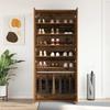 Shoe Cabinet with Shelf Rustic Wood Look 80 x 39 x 178 cm Engineered Wood