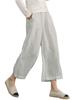 Women's Summer and Autumn New Products Solid Color Cotton and Hemp Loose Casual Wide Leg Nine Leg Pants for Women