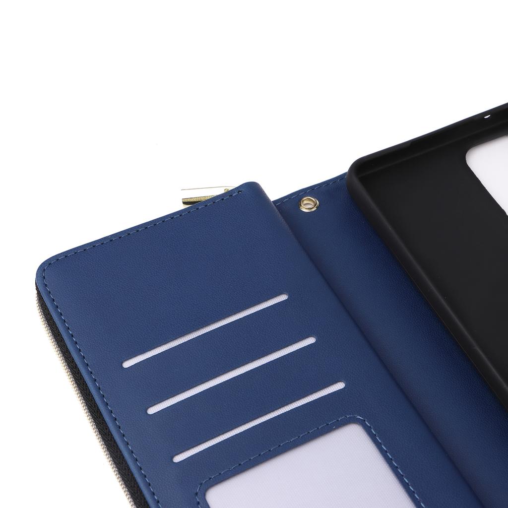 R20 Für Samsung Galaxy A33 5G Hülle Reißverschluss PU Leder Handyhülle mit Handschlaufe