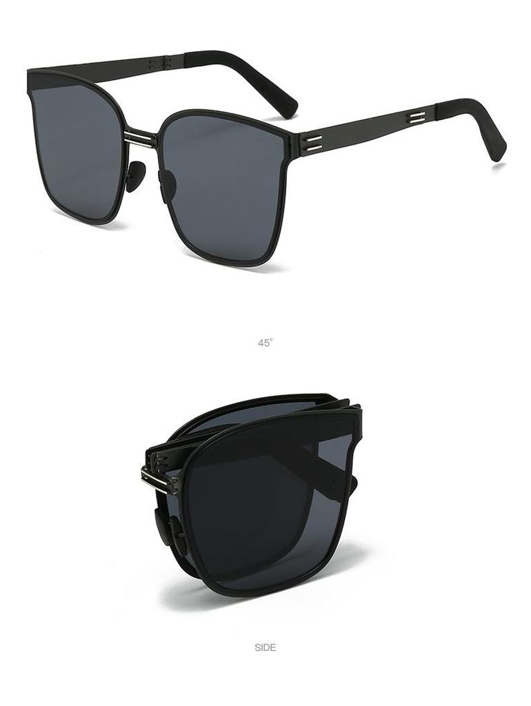 High-End Lightweight Folding Sunglasses with UV Protection for Men and Women - Perfect for Driving and Outdoor Activities
