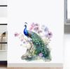 Peacock Flower Landscape Wall Sticker Self Adhesive Wallpaper for Bedroom Living Room Home Decor