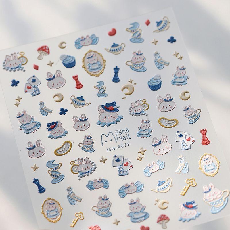 

Qiji Cute Elegance Rabbit Three-Dimensional Relief Nail Stickers Waterproof Nail Sticker Decorative Decals Ornament Mn407 MN407 (stereo)