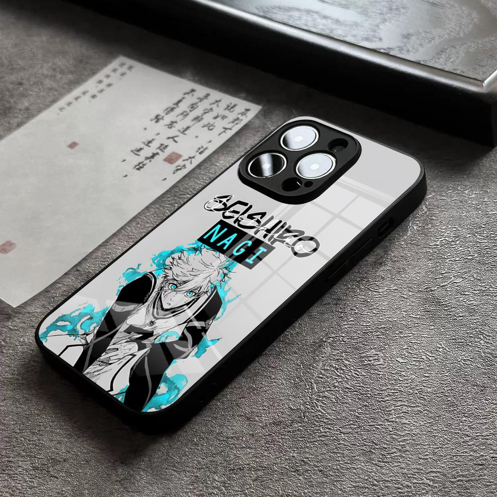 Blue Lock Anime Phone Case For IPhone 16 Pro Max 15 Plus 14 Pro 12 11 13 Mini X XR XS Max 8 7 Plus SE Glass Cover